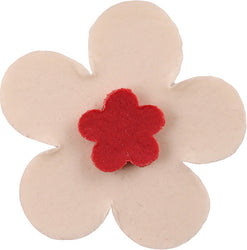 Fondant flowers white/red