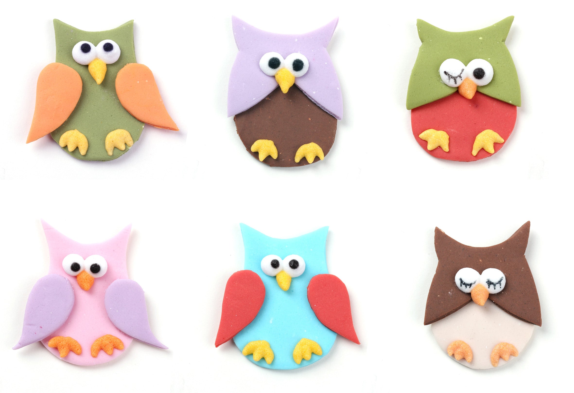 colorful owls