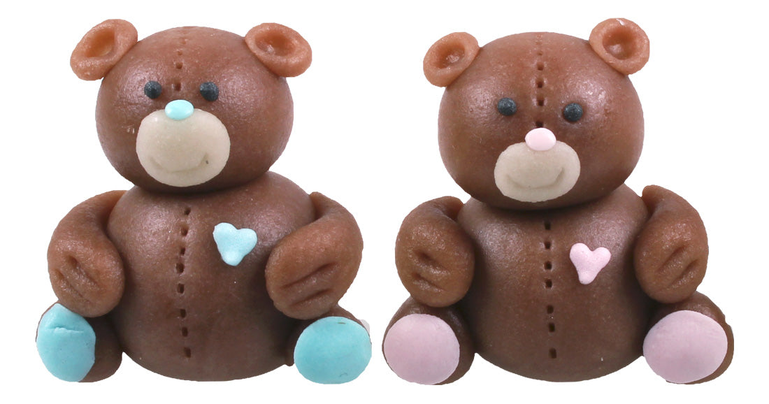 Bear brown heart blue / pink