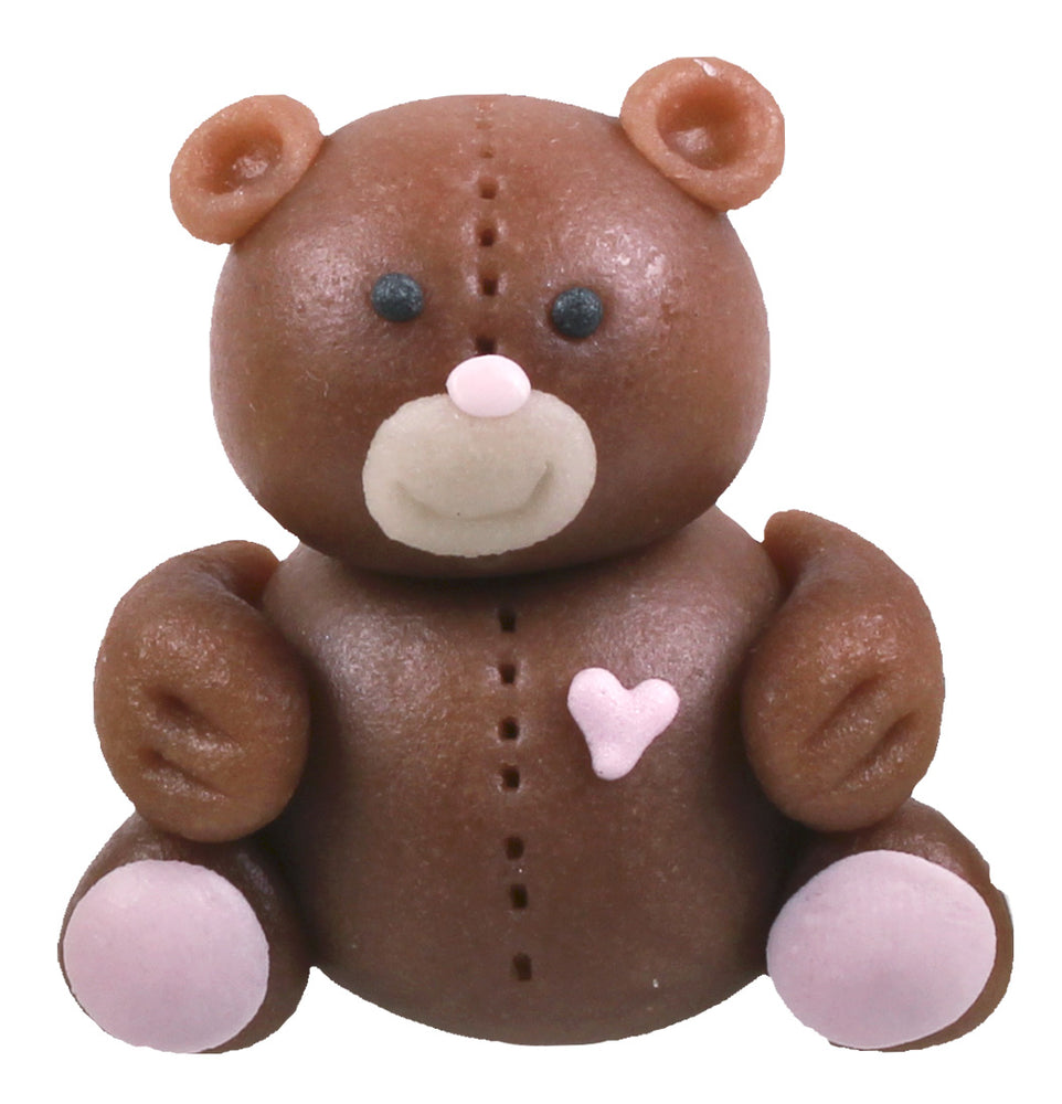 Orso Cuore marrone blu / rosa