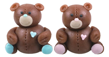 Orso Cuore marrone blu / rosa