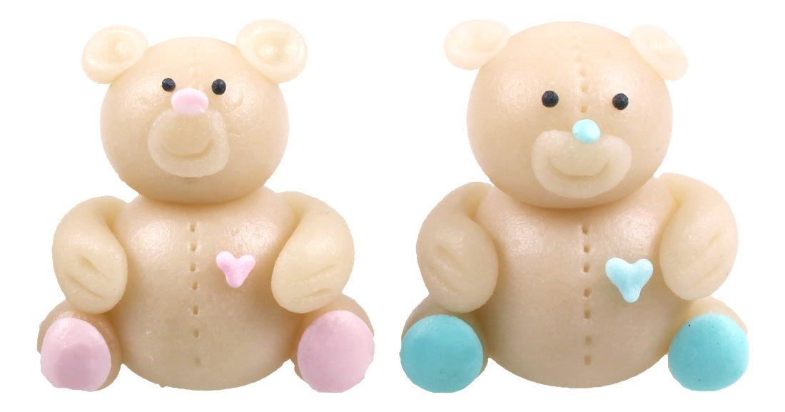 Bears white heart pink / blue