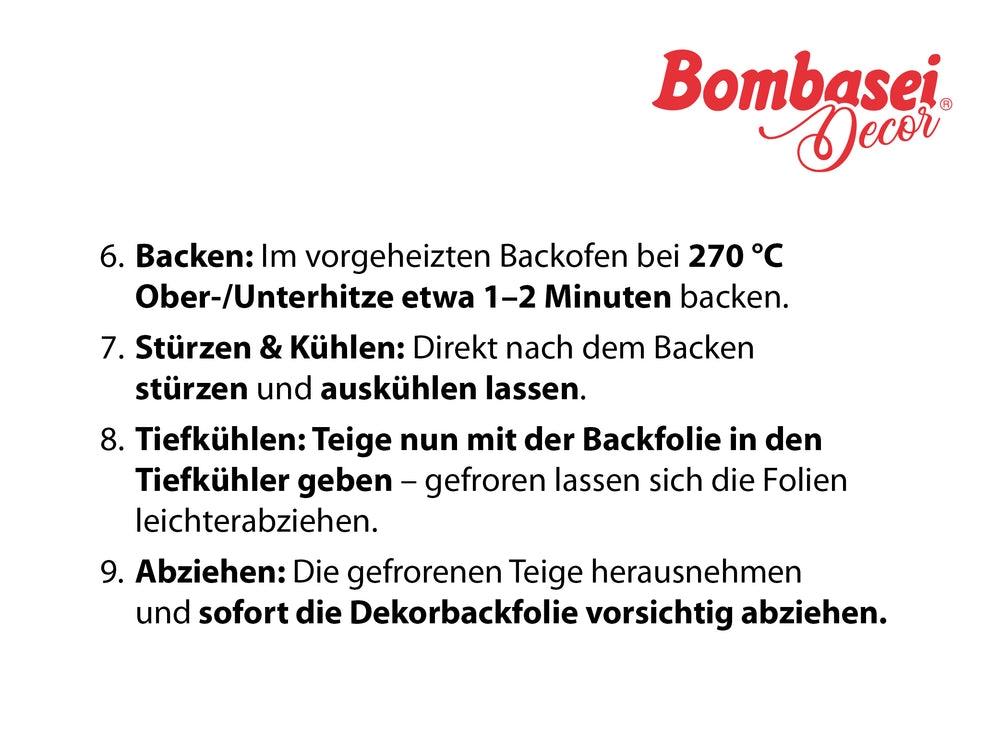 Backfolie Korb braun