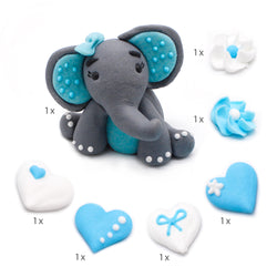 Kinder Set Elefant blau